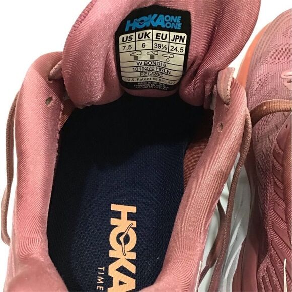 Hoka One One Pink Bondl 6 Running Sneakers Size 7 1/2